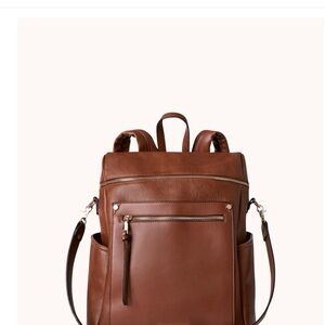 Brown Leather Backpack smoke free home. Like new.